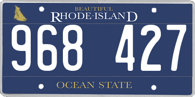 RI license plate 968427