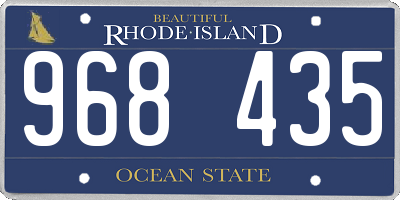 RI license plate 968435