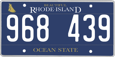 RI license plate 968439