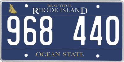 RI license plate 968440