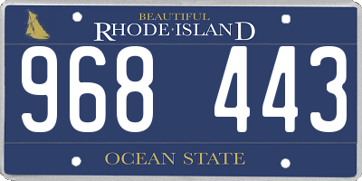 RI license plate 968443