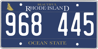 RI license plate 968445