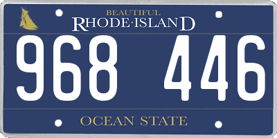 RI license plate 968446