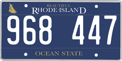 RI license plate 968447