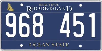 RI license plate 968451