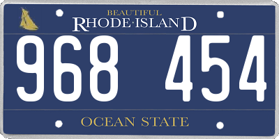 RI license plate 968454