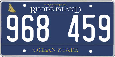 RI license plate 968459