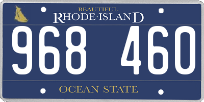 RI license plate 968460