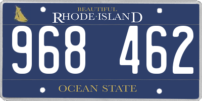 RI license plate 968462