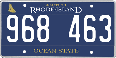 RI license plate 968463