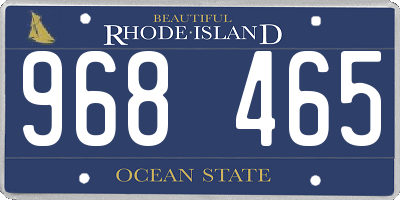 RI license plate 968465