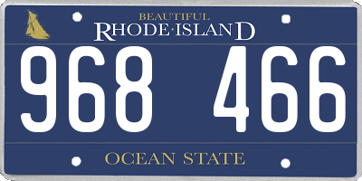 RI license plate 968466