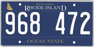 RI license plate 968472