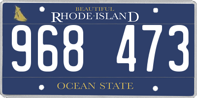 RI license plate 968473