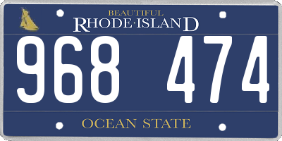 RI license plate 968474