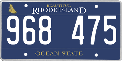 RI license plate 968475