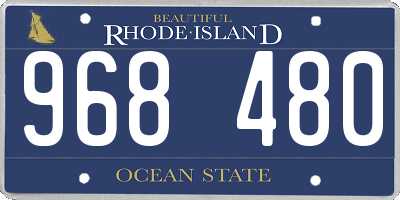 RI license plate 968480