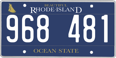 RI license plate 968481