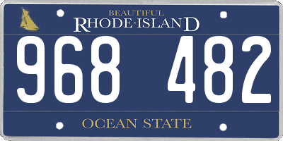RI license plate 968482