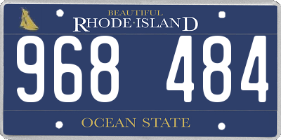 RI license plate 968484