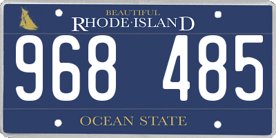 RI license plate 968485