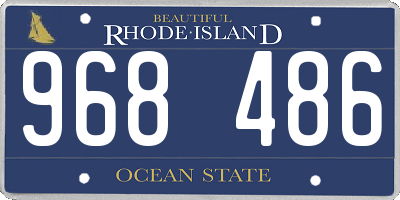 RI license plate 968486