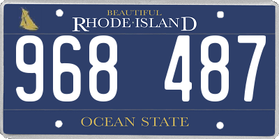 RI license plate 968487