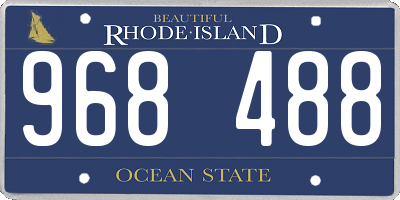 RI license plate 968488