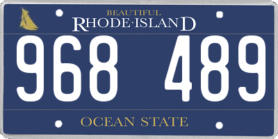 RI license plate 968489