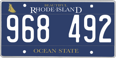 RI license plate 968492