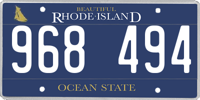 RI license plate 968494