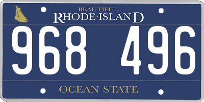 RI license plate 968496