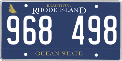 RI license plate 968498