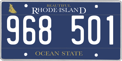 RI license plate 968501