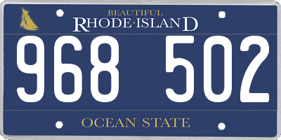 RI license plate 968502