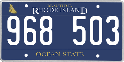 RI license plate 968503
