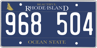 RI license plate 968504