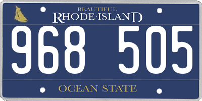 RI license plate 968505