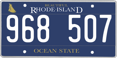 RI license plate 968507