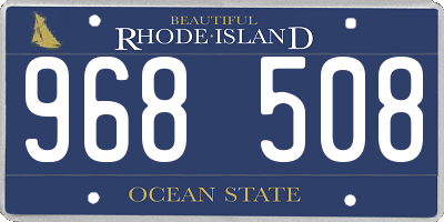 RI license plate 968508