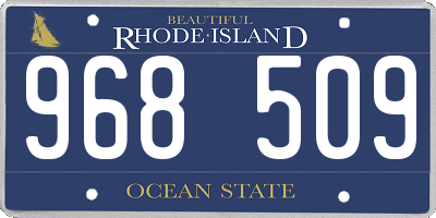 RI license plate 968509