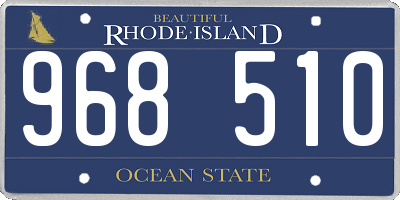 RI license plate 968510