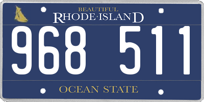RI license plate 968511