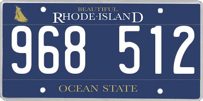 RI license plate 968512