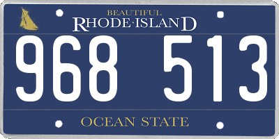 RI license plate 968513
