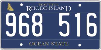 RI license plate 968516