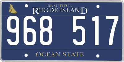 RI license plate 968517