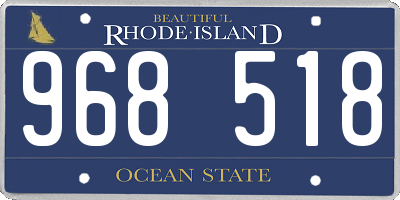 RI license plate 968518