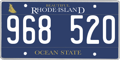 RI license plate 968520