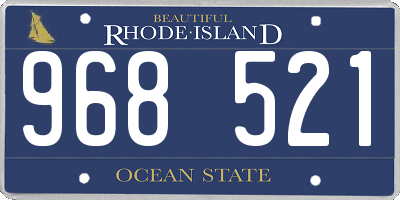 RI license plate 968521